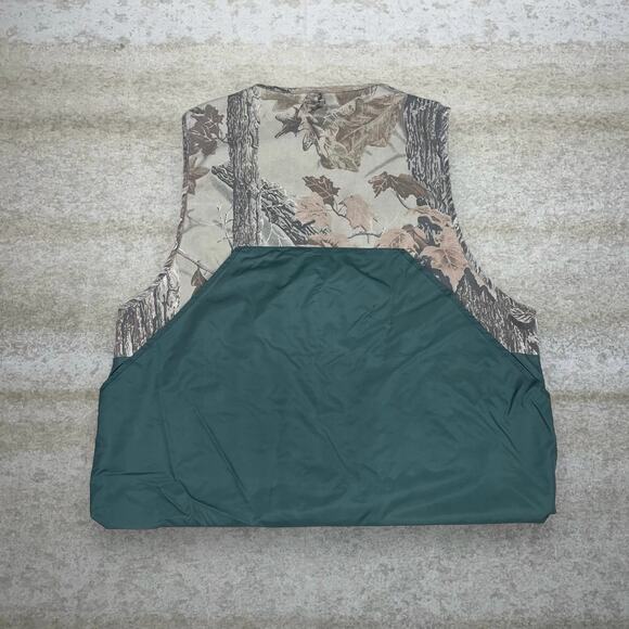 Vintage Realtree Hunting Camo Vest Woodland Cotton Full Zip Shell Holders 90s - Picture 2 of 3